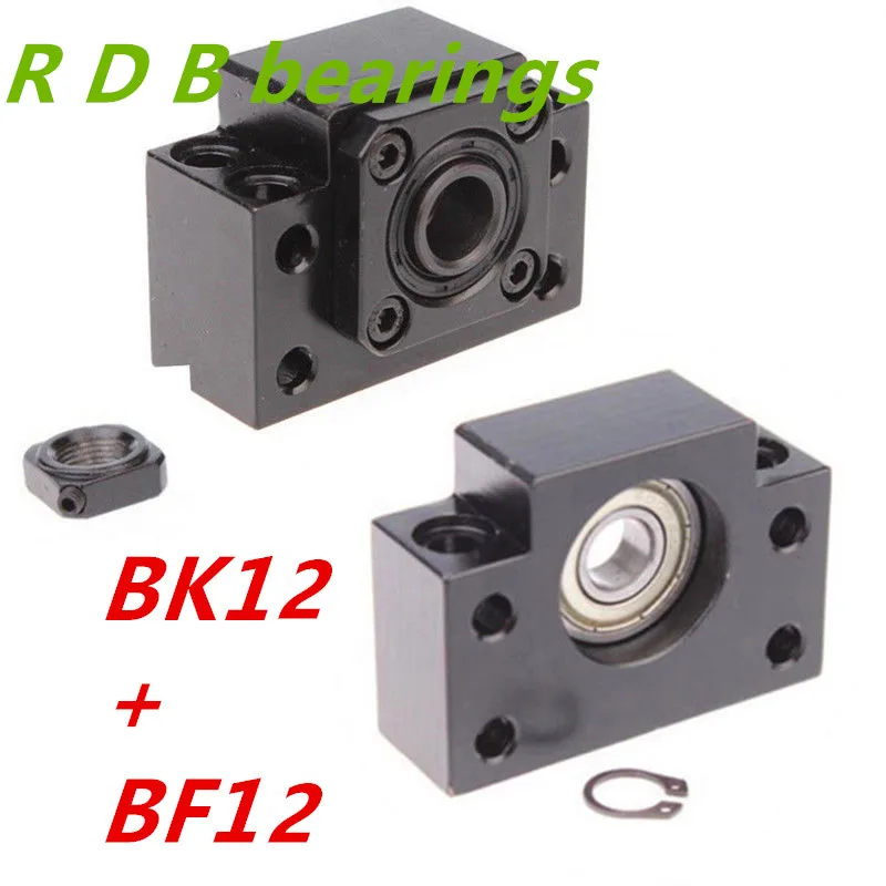 

Free shipping BK12 BF12 Set : one pc of BK12 and one pc BF12 for SFU1605 Ball Screw End Support CNC parts