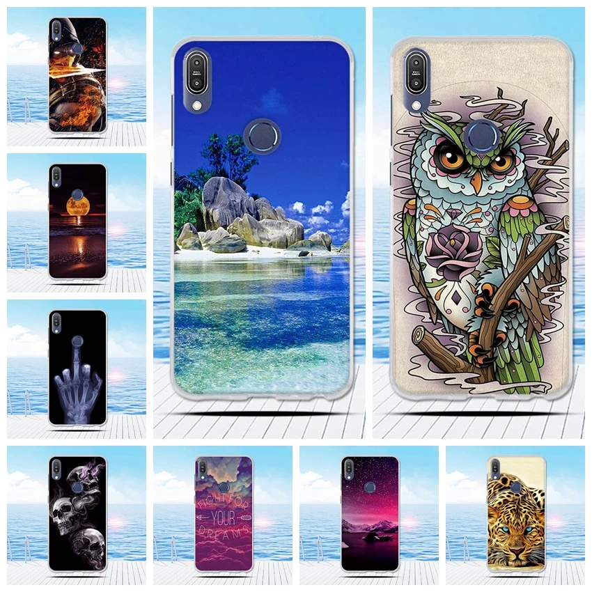 For ASUS Zenfone Max Pro M1 ZB601KL Case Print Cat Soft Silicone for Cover Funda | Мобильные телефоны и аксессуары