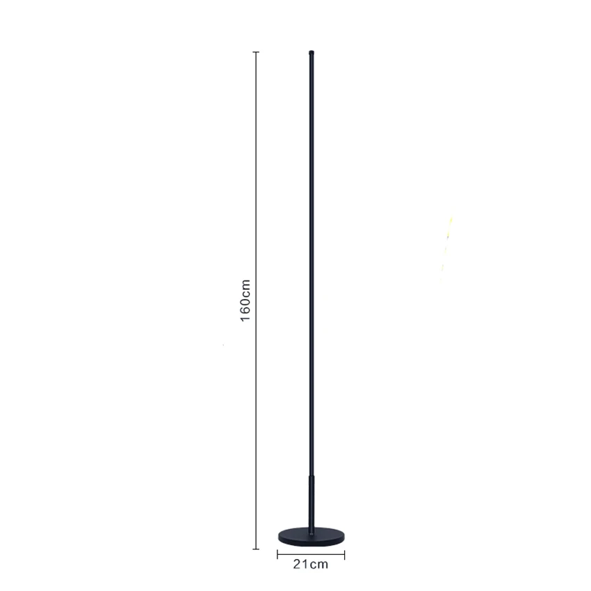 Скандинавские современные минималистичные простые светодиодные лампы для пола стоячие лампы гостиная светодиодный черный/белый алюминий стоячие лампы Декор