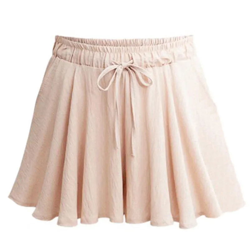 HOT sell Fashion 2018 Summer Skirt Womens Pants Casual Loose Shorts Mini Skirt High Waist Trousers clothes Femme Saia A06#N (2)