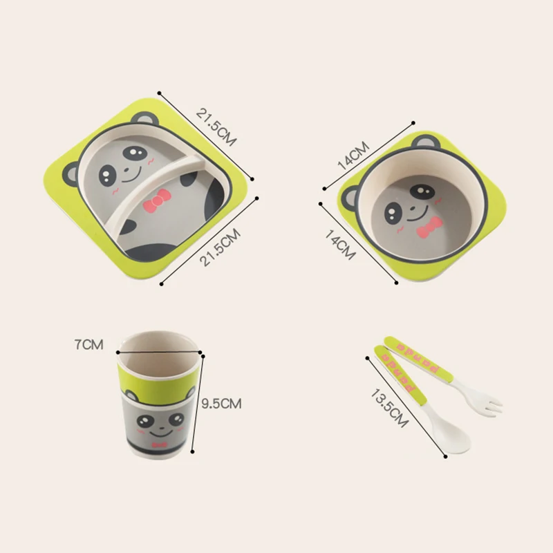 5 Pcs/Sets Baby Dish Tableware Set Infant Dining Plate Kids Eco-friendly Natural Bamboo Fiber Dinnerware Feeding Dishes NBB0038 5 Pcs/Sets Baby Dish Tableware Set Infant Dining Plate Kids Eco-friendly Natural Bamboo Fiber Dinnerware Feeding Dishes NBB0038