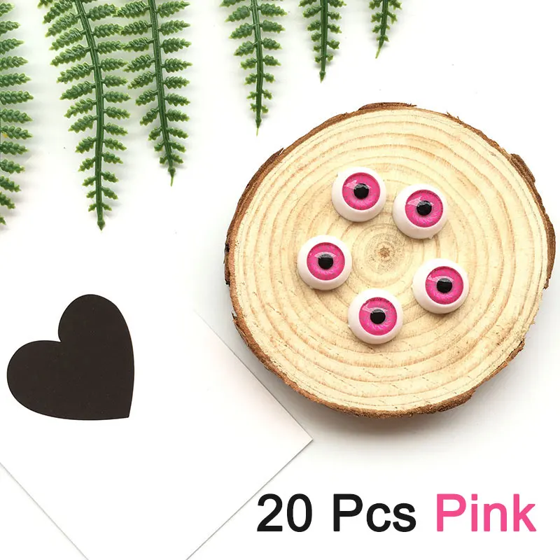 20pcs/lot 12mm Doll Eyeballs Round Acrylic Eyes for DIY Doll Bear Crafts Mix Color Plastic Dolls EyeBall Eye Accessories 12