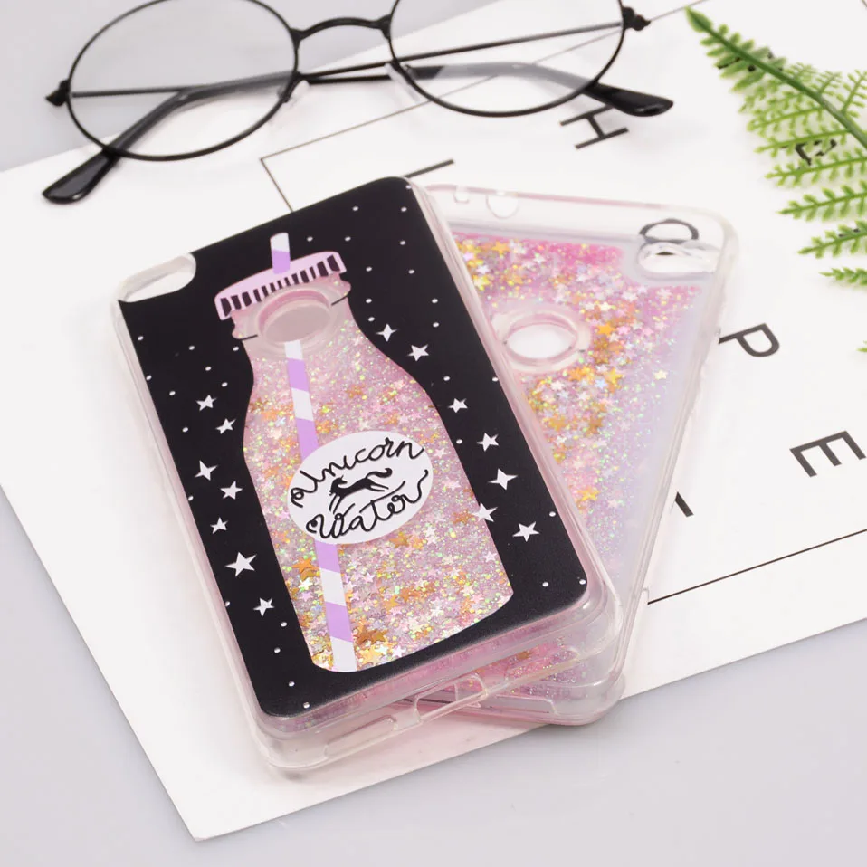 Reaoom for Huawei P8 P9 Lite 2017 Case Glitter Dynamic Liquid Star Quicksand Bottle Unicorn Cover for Huawei p8 p9 lite 2017     (6)