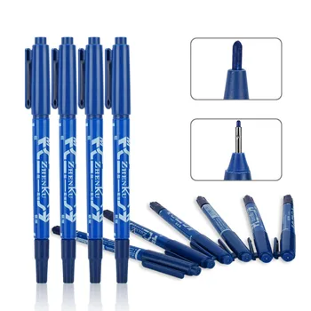 

Hot Sale 10Pcs/Lot Oily Double Head Scribe Piercing Skin Marker Tattoo Supply Tool Tattoo Marker Body Art Accessory Red/Blue