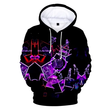 

2019 New listing male/female 3D hoodie color Harajuku twin brothers Dolan Twins trend new pullover boy/girl 3D hooded sweatshirt