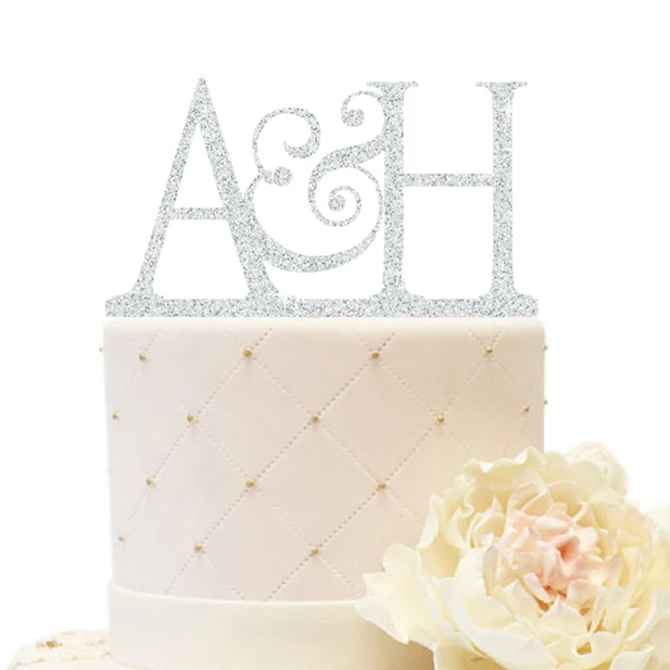 Personalized Monogram Heart Lighted Acrylic LED Wedding Cake Topper –  FinesseLaserDesigns