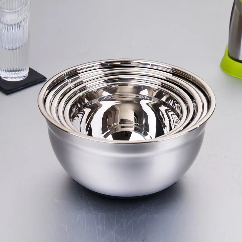 

1PCS The 304 stainless steel plate is used in the soup kitchen and basin bowl salad bowl.