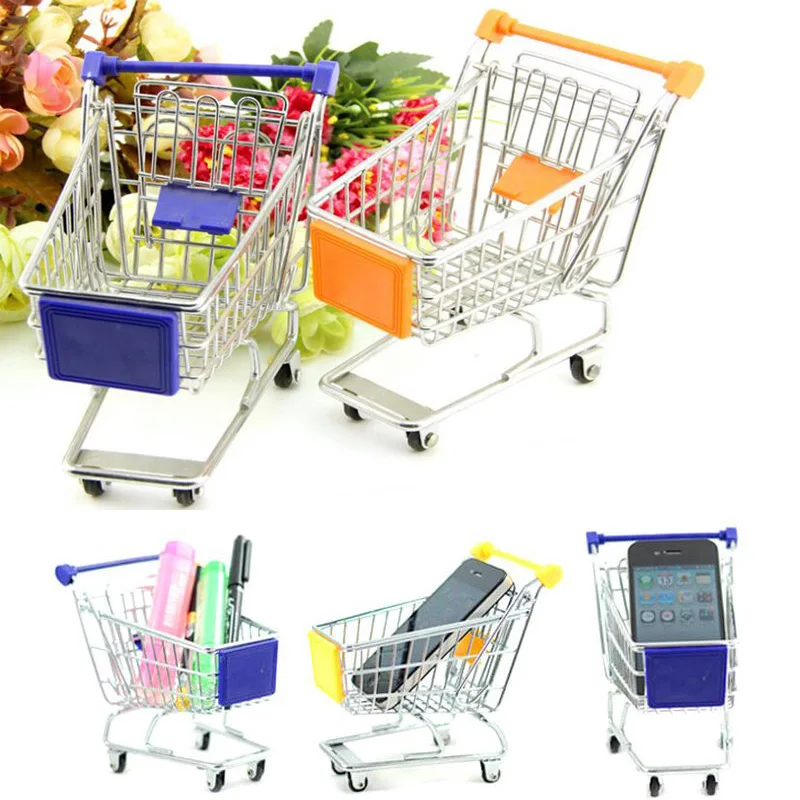 

Stainless steel mini kitchen creative children play house educational toys small simulation shopping cart toys