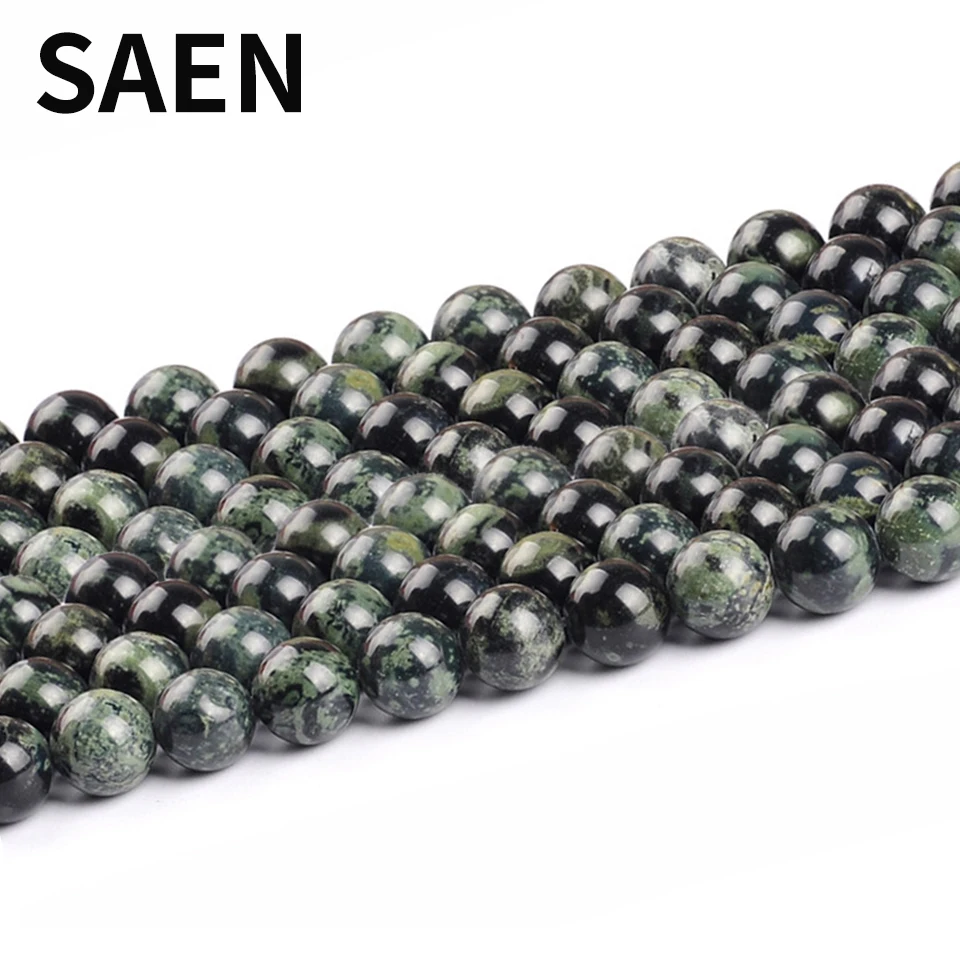 

SAEN Naturl Stone Beads Rhyolite Silica minerals kambaba jaspers beads for jewelry making DIY 4 6 8 10 12MM wholesale lots bulk