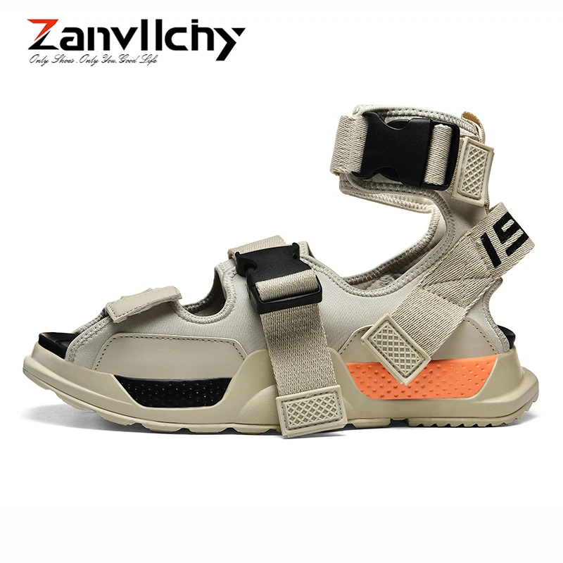 

Zanvllchy 2019 Summer Shoes Breathable High Top Sandals Men Comfortable Beach Sandals Outdoor Slippers Sandale Chaussure Homme