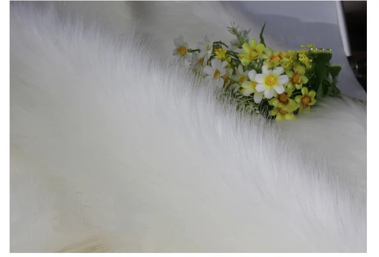 Плюшевая ткань из лисьего меха, белый цвет, 5 см, искусственный мех, материал для костюмированной вечеринки, фетровая ткань, 180 см* 45 см(половина ярда)/шт