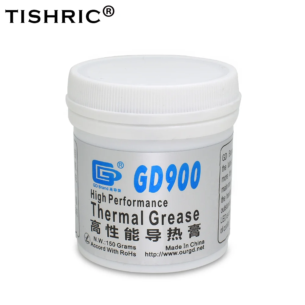 

TISHRIC 150g GD900 Thermal Grease Thermal Paste Pad Fan Cooling for CPU GPU Cooler Processor Compound Silicone Plaster Heat sink