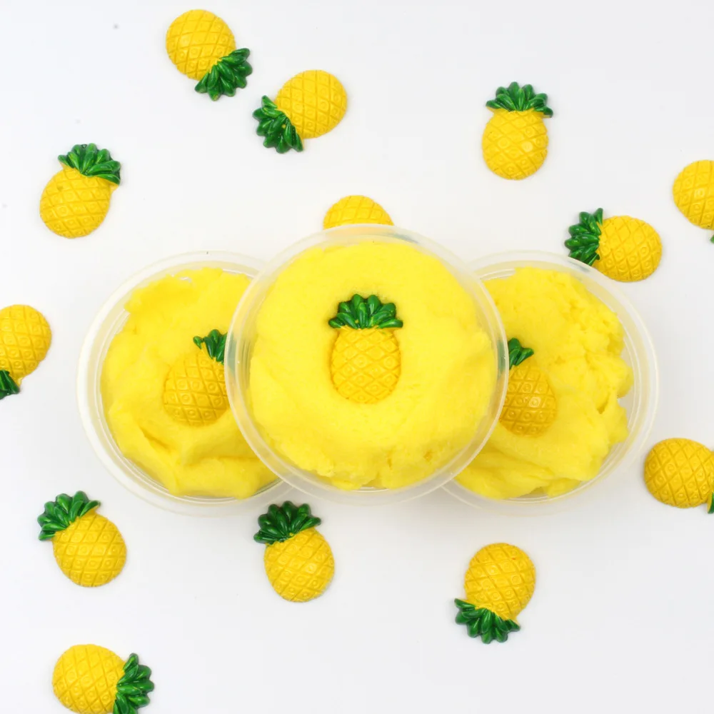 

Slime Toys Popular Pineapple DIY Modeling Clay Fluffy Slime Learning Education Toy For Children Release Stress Polymer Clay