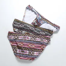 Ropa interior para hombre nuevo Sexy estampado Vintage cintura baja suave y cómodo transpirable Stretch Briefs moda Casual diario Bragas # Z