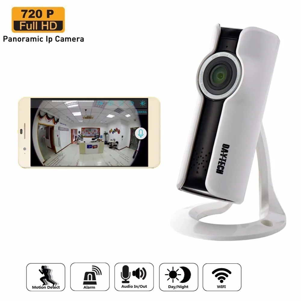 bilder für Daytech WiFi Ip-kamera Home Security Camera Mini Monitor Panorama Kamera Zwei-wege Intercom Nachtsicht Fischaugen-objektiv DT-C185 bilder für Daytech WiFi Ip-kamera Home Security Camera Mini Monitor Panorama Kamera Zwei-wege Intercom Nachtsicht Fischaugen-objektiv DT-C185