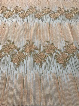 

Shinning glued Glitter Fabric yaking -92665 for wedding Dress