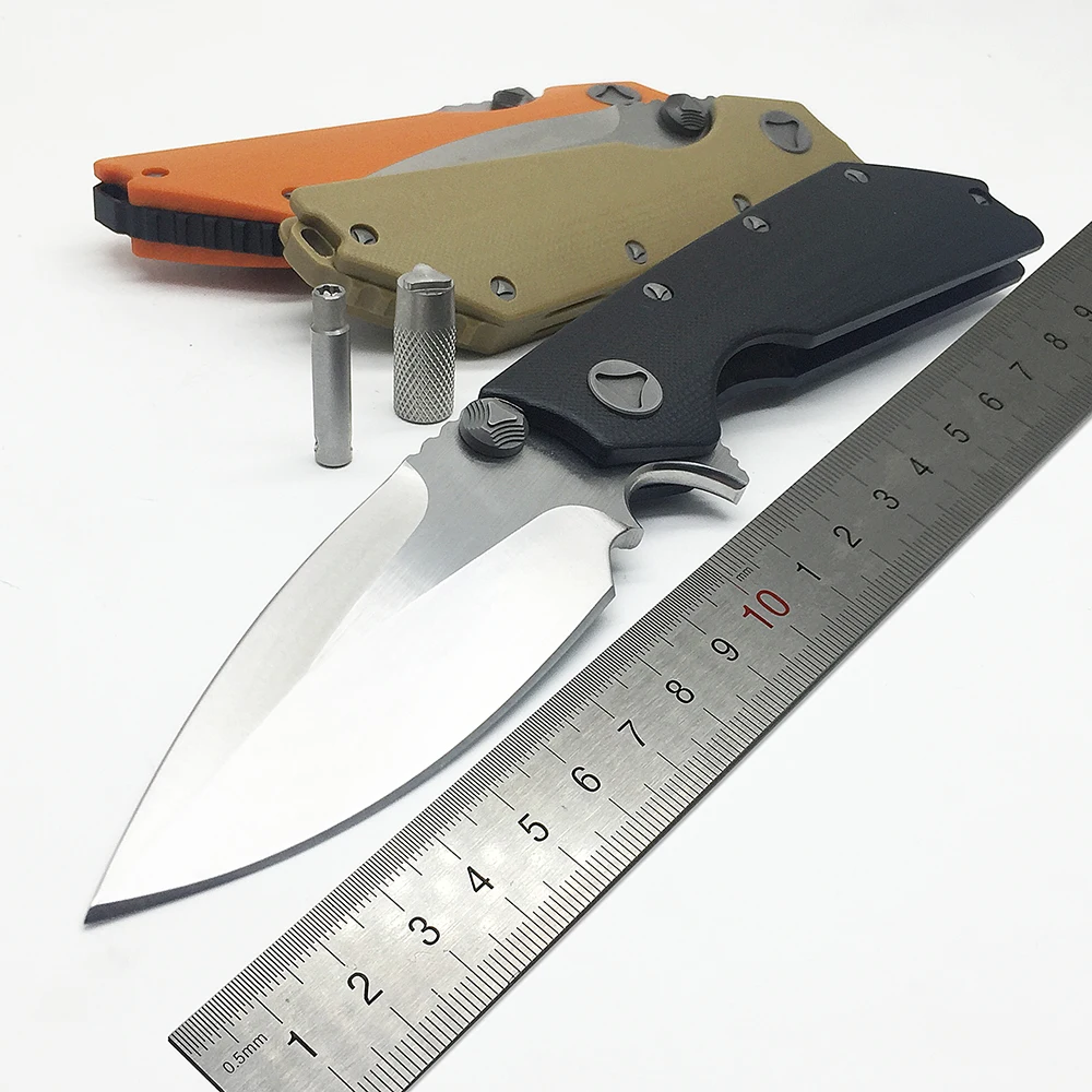 WLT D2 Blade DOC Pocket Hunter Folding Knife G10 Handle Combat Tactical