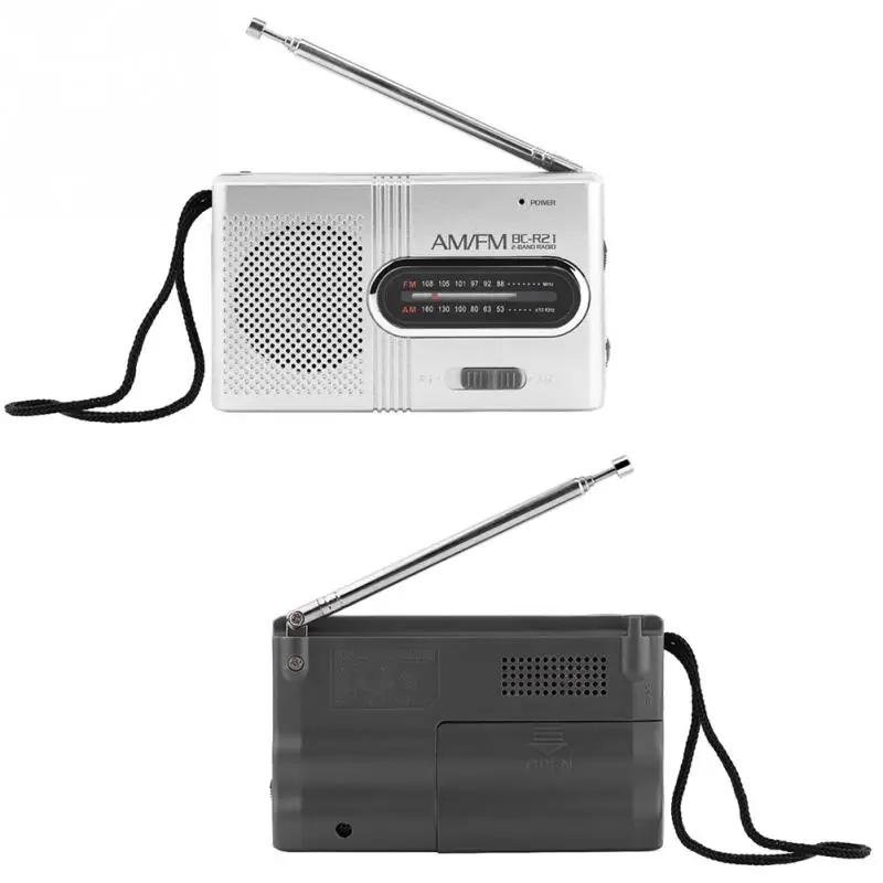 Портативный мини AM FM радиоприемник стерео колонки телескопическая антенна Радио