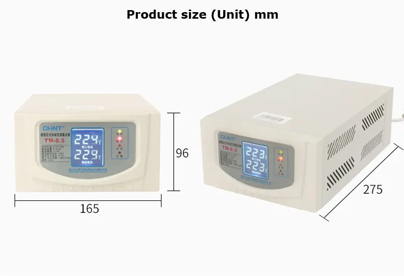Электронный регулятор 220 В однофазный регулятор напряжения переменного тока 500 Вт медный бытовой полностью автоматический регулятор напряжения TM-0.5