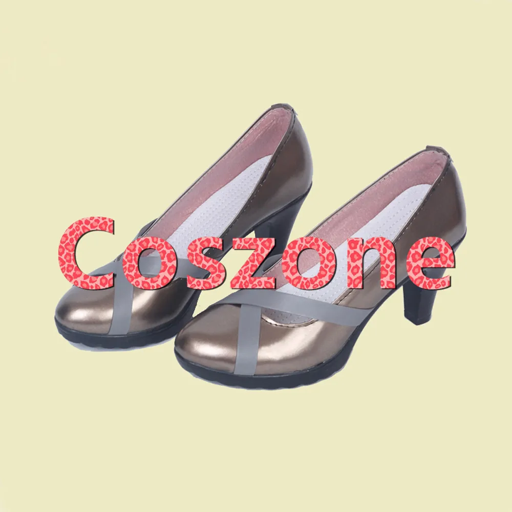 NieR Automata 2B YoRHa No.2 Type B DLC Golden brown Cosplay Shoes (6)
