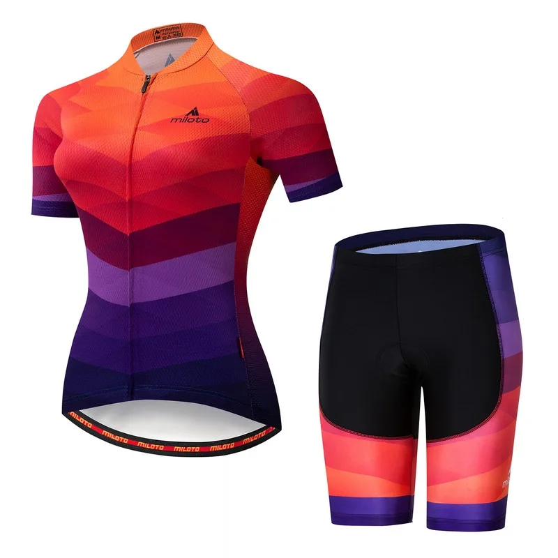 03 short kits MILOTO, одежда для велоспорта, комплекты для велоспорта, летняя форма для женщин, набор для велоспорта, Джерси для шоссейного велосипеда, одежда для велоспорта - Цвет: 03 short kits