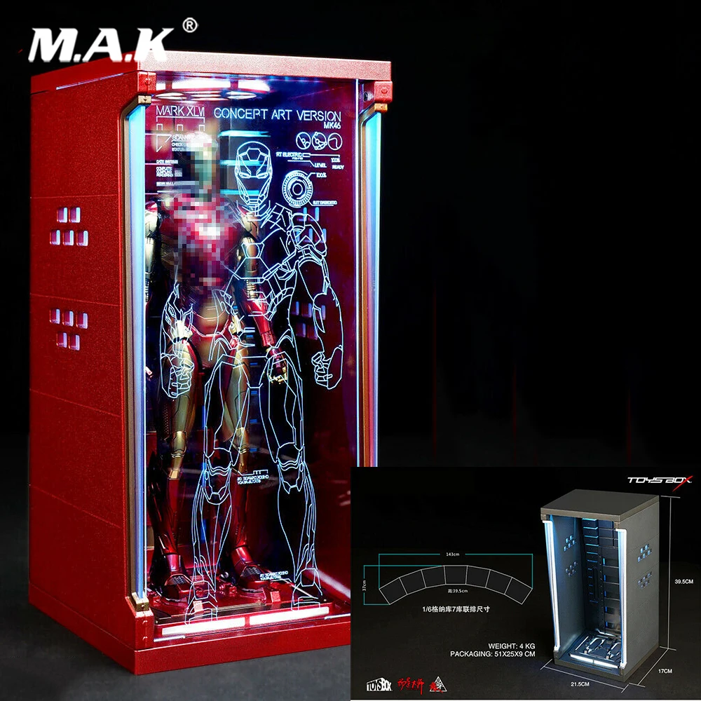 1/12 TOYS-BOX Comicave SHF Iron Man Acrylic Hall of Armor Display Dust Box