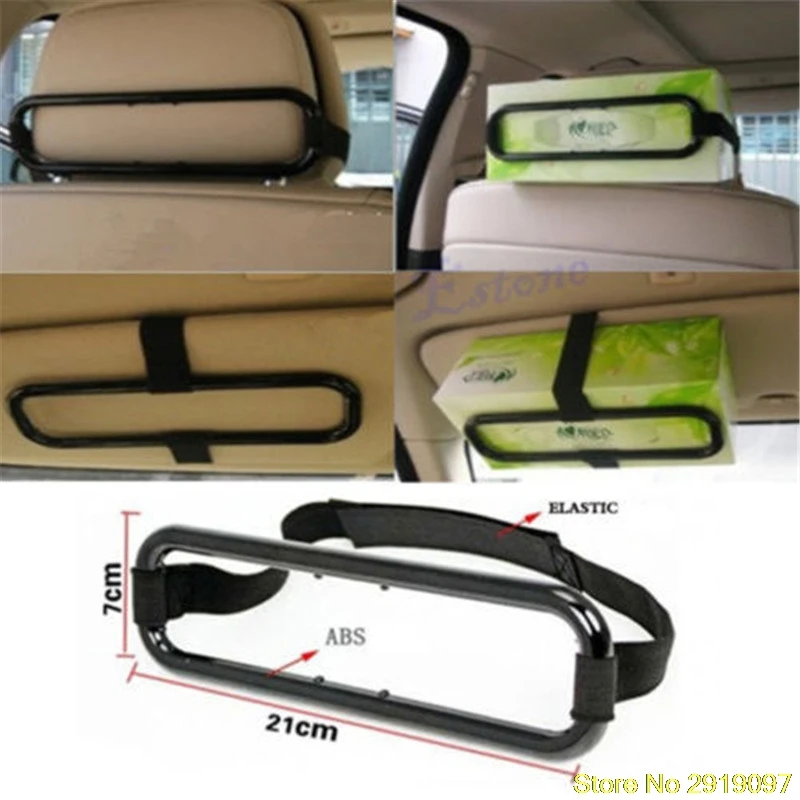 

New Car Sun Visor Tissue Paper Box Holder Auto Seat Back Accessories Clip Bracket Drop Shipping Support