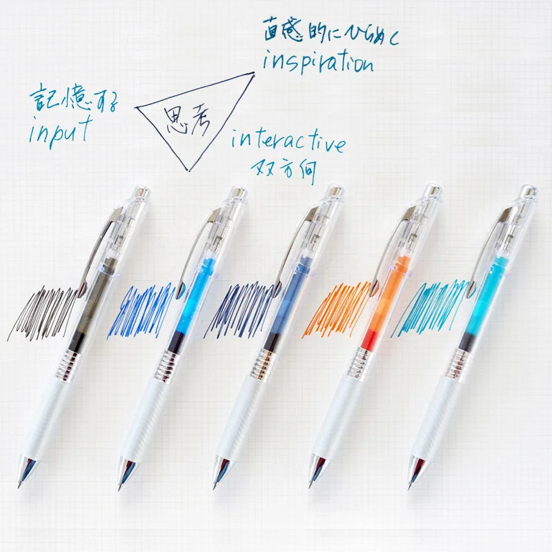 Япония Pentel BLN75TL гелевая ручка энергетигель прозрачный стержень цветной стержень 0,5 мм Быстросохнущий пресс гелевая ручка 1 шт