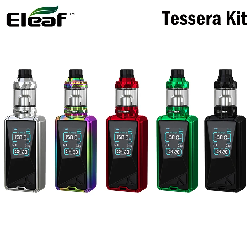 Eleaf Tessera Kit With 150W Box MOD 3400mAh Vape Battery and 2ml 4ml Ello TS Atomizer Fits HW1 Coil Vaporizer E Cig 09