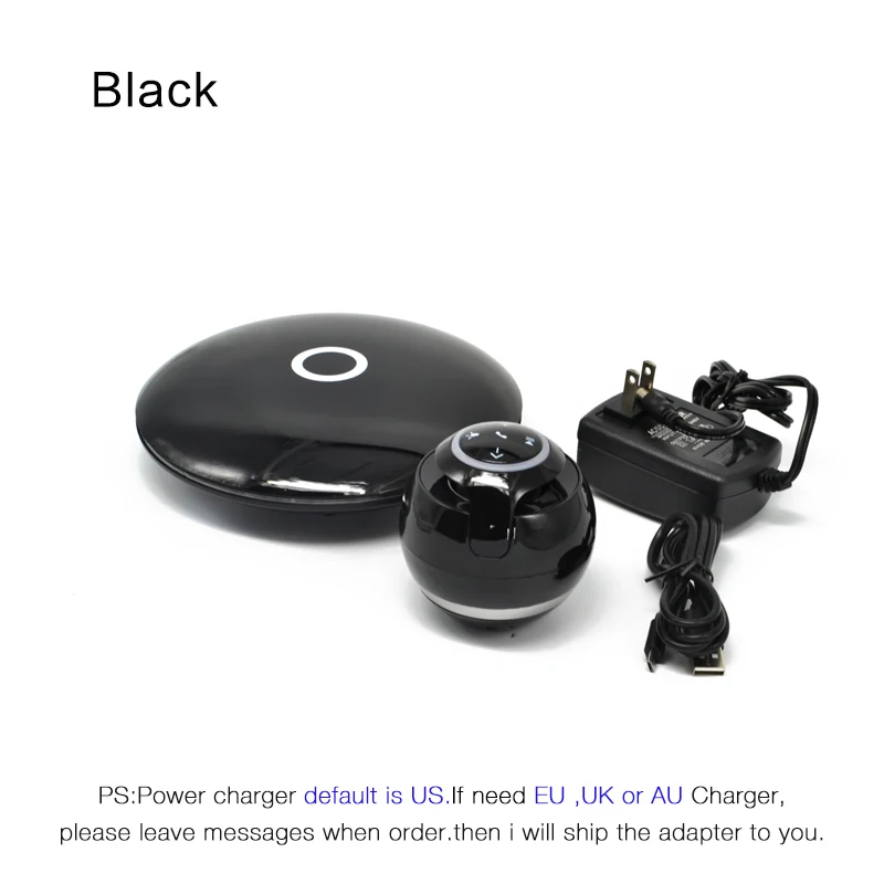 LYMOC Магнитный левитирующий беспроводной Bluetooth динамик Muilt светодиодный светильник круглый сабвуфер коробка раздельное вращение для iPhone Xiaomi - Цвет: Black