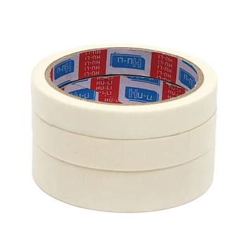 

1 Roll / 14M High Quality Masking Tape 15/ 18/ 24 mm Single Side Tape Adhesive Crepe Paper For Oil Painting