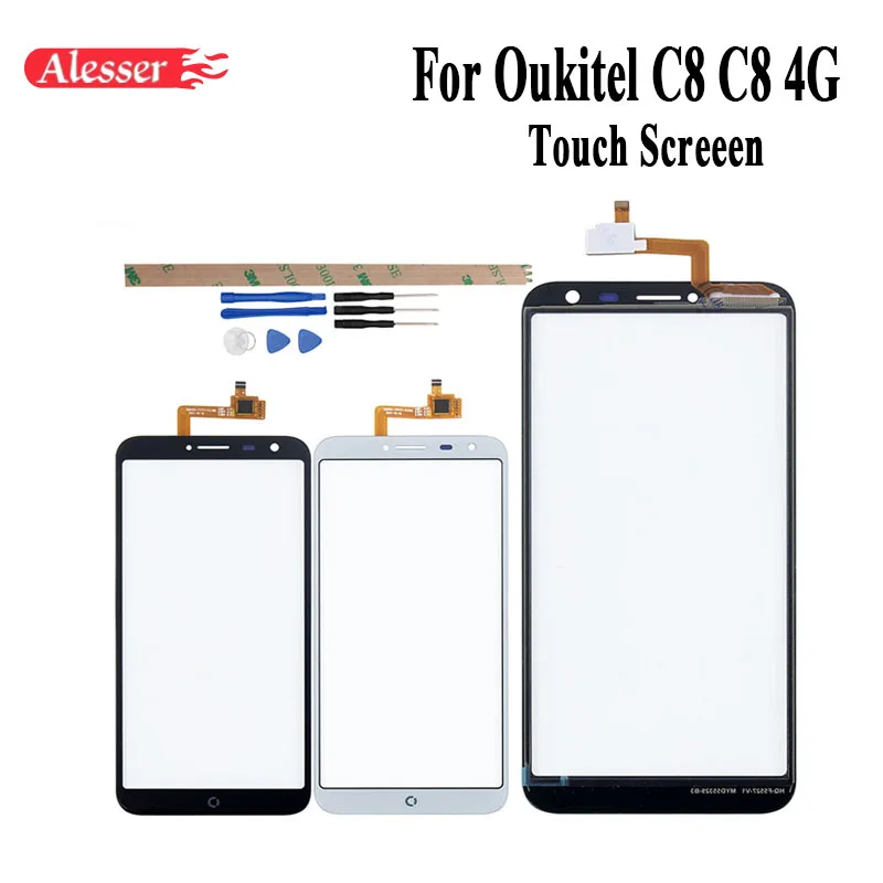 Alesser для Oukitel C8 C8 4G сенсор сенсорный экран 5,5 дюймов идеальный ремонт части сенсорная панель+ Инструменты+ клей для Oukitel C8 C8 4G