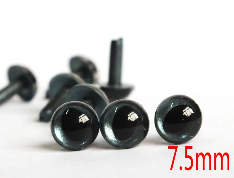 

7.5mm Cat Safety Eyes Dark Gray Color SLIT Pupils for Plush Animals