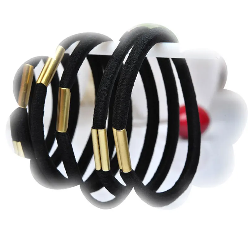 50Pcs New Korean Fashion Professional Hair Accessorie Elastic Hair Bands Black And Colorful Elastic Ring Hair Styling Tools Hot