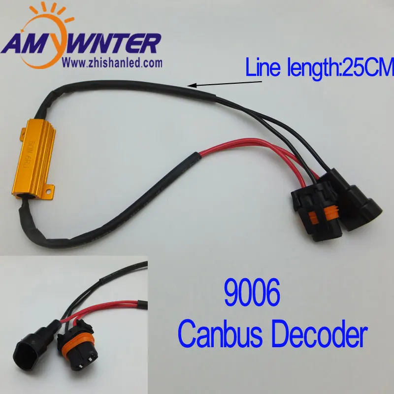 AMYWNTER 9006 50 Вт поворотный Одноместный нагрузочный резистор для фиксации автомобильных огней 6Ohm Противотуманные фары для автомобиля лампа быстрая гипер вспышка 2 шт
