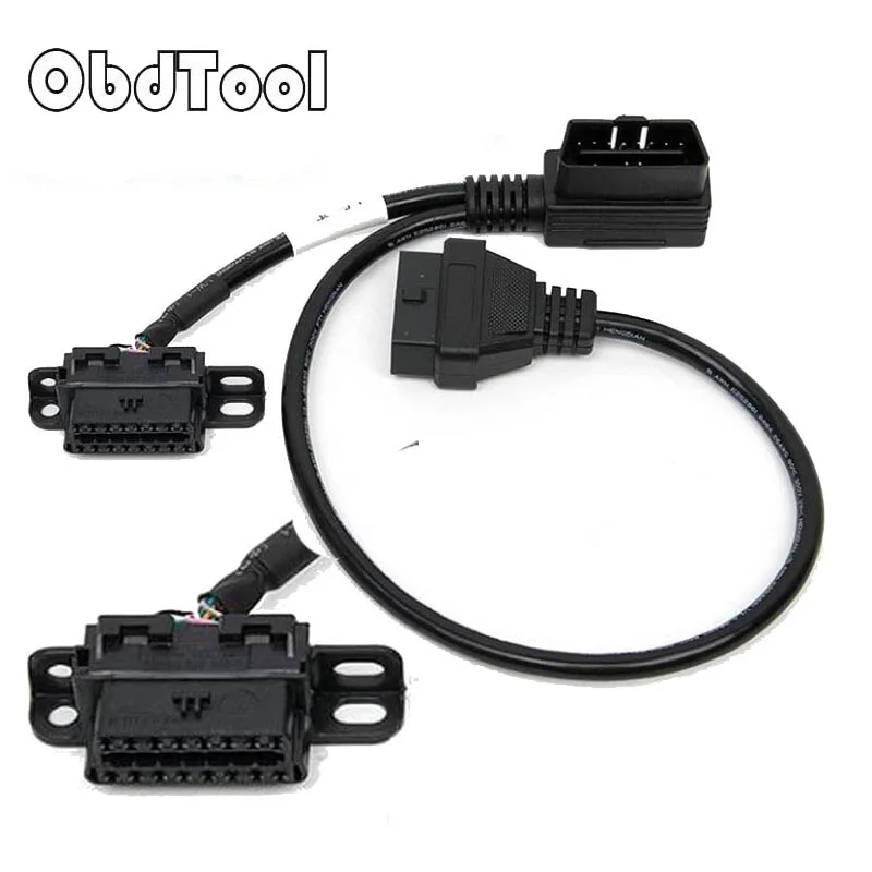 

2019 Extent OBD2 16Pin OBD OBDII 1 IN 2 Extension Cord Cable Adapter Splitter OBD2 Connector Cable OBDII Y Adapter
