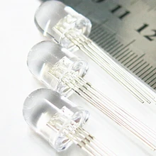 250 шт. x 10 мм RGB прозрачный 4pin супер яркий общий анод/катод светодиодный длинные ноги триколор прозрачный светодиод светодиодный светильник