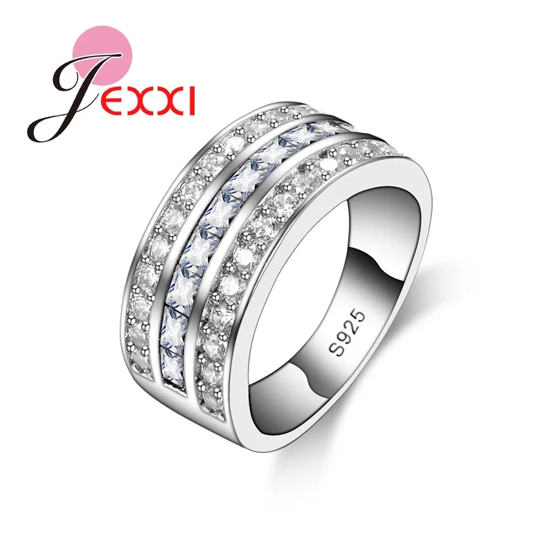 

Fashion Silver Color Rings For Women Female with Crystal Zircon Jewelry Brand Ring Wedding Rings Lady Accessory