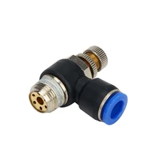 Free shipping SLseries 4 6 8 10 12mm Adjustable joint throttle valve pneumatic element M5 01 02 03(M5 Free shipping SLseries 4 6 8 10 12mm Adjustable joint throttle valve pneumatic element M5 01 02 03(M5