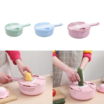 

Multi-Function Cutting Device Hand-Held Belt Guarding Potato Slicer Grater Drain Basket Hand Guard Cover Separator
