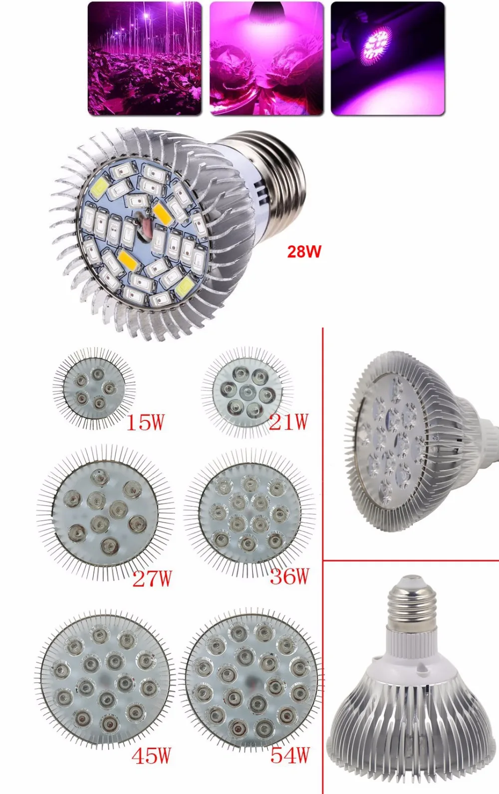 BEYLSION Full Spectrum LED Grow Light Lampada E27 PAR38 PAR30 PAR20 Indoor Plant Lamp Flowering Hydroponics System IR UV Garden  (2)