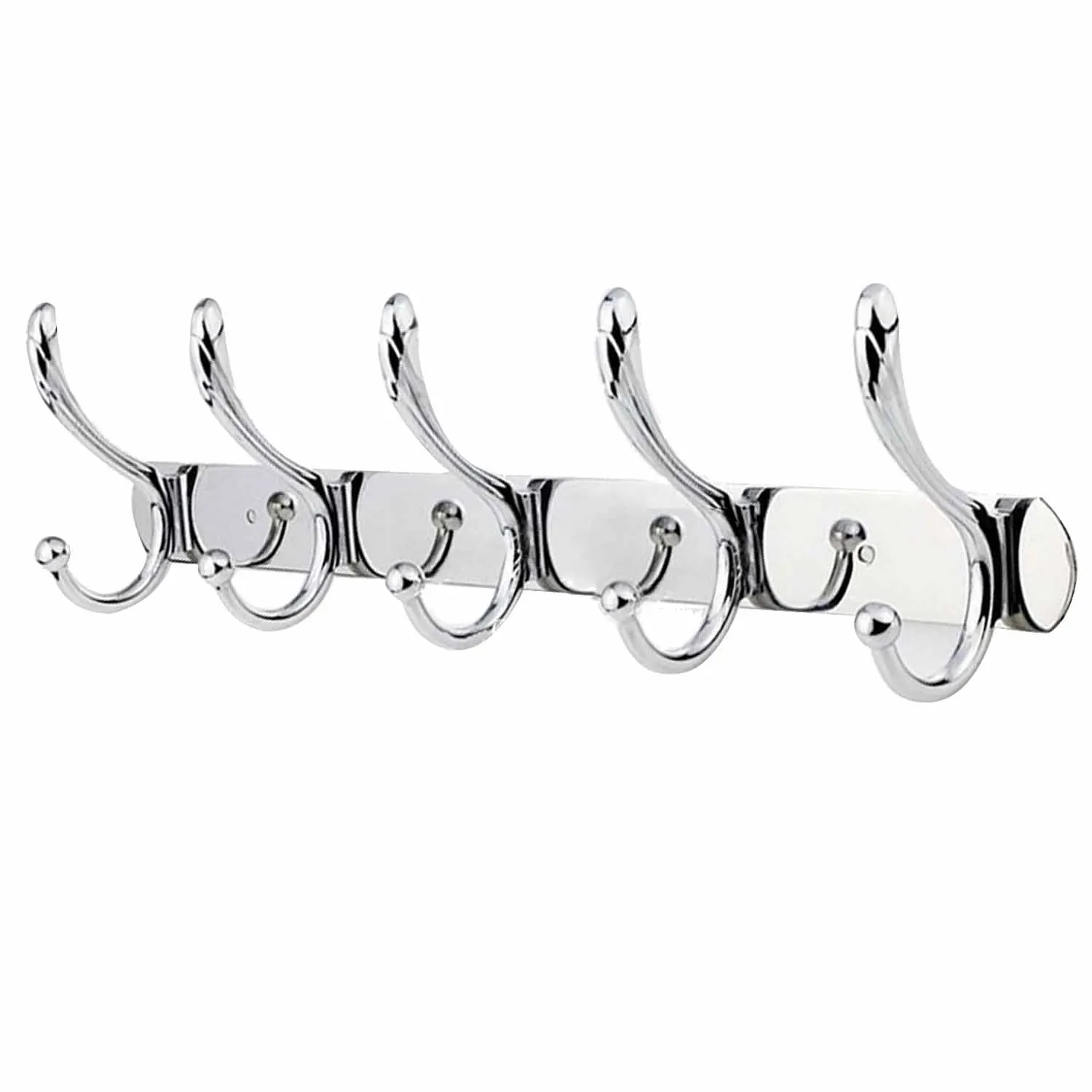Behogar Single Rod 5hooks 45CM Wall Coat Hanger Bathroom Cloth Towel Rack Holders Kitchen Room