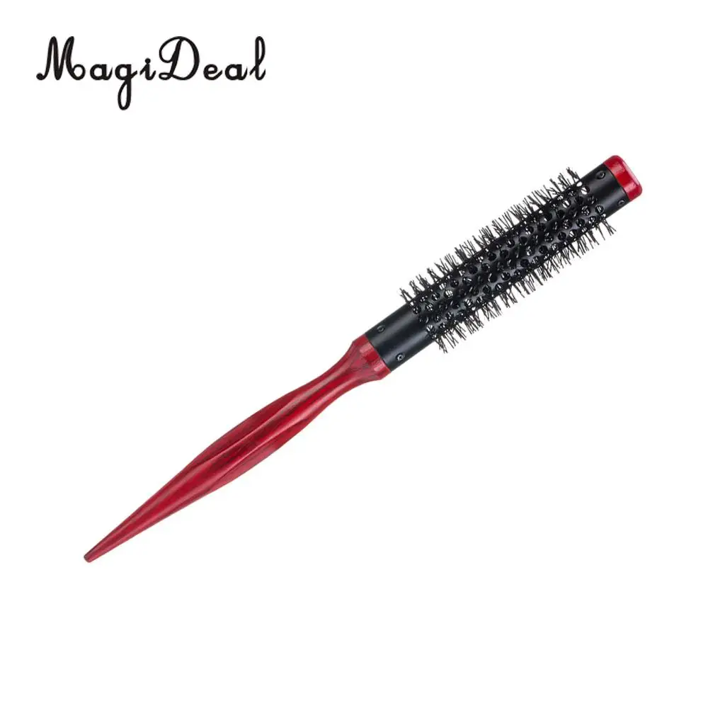 2Pcs/Set Small Mini Round Hair Brush Heat Resistant Nylon Bristles Short Hair Blow Drying Styling Roll Hairbrush 11mm 25mm