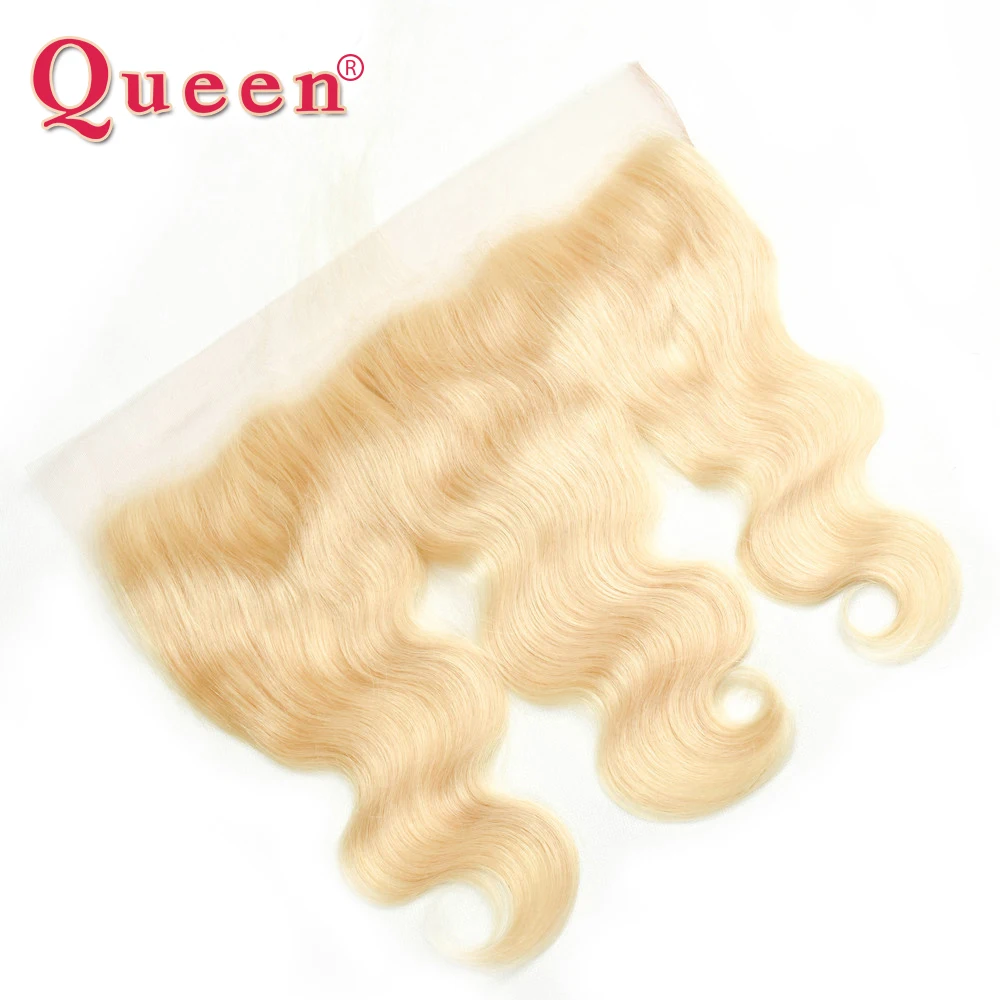Королевские волосы бразильские 3 или 4 пучка с фронтальным закрытием волнистые 613 блонд цвет не пучки волос Remy с 13x4 фронтальной