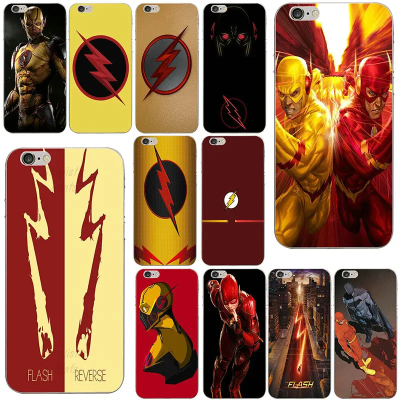 Reverse Flash Soft Transparent TPU Mobile Phone Cases Accessories Cover