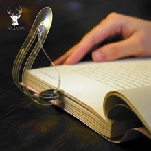 Мини-Закладка с лампой светодиодный светильник для чтения книг закладка для чтения лампа для чтения креативный портативный маленький ночник светильник