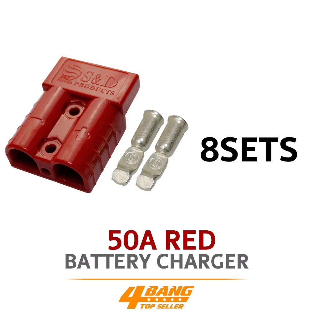 

8pcs 50AMP 600V Red Battery Exterior Wire DC Power Solar Connector Caravan Kit