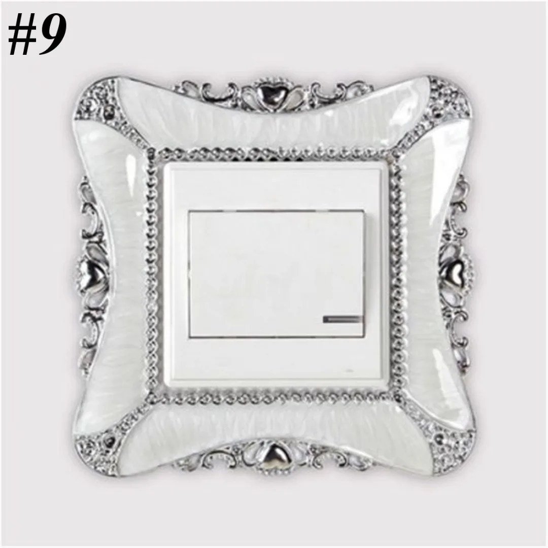 JX-LCLYL 8.8x8.8cm Resin Single Light Switch Surround Socket Finger Plate Panel Cover