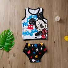 Комплект детской одежды с Микки Маусом, одежда для маленьких мальчиков, одежда с бабочками, штаны, Детский комплект, одежда для девочек с Минни