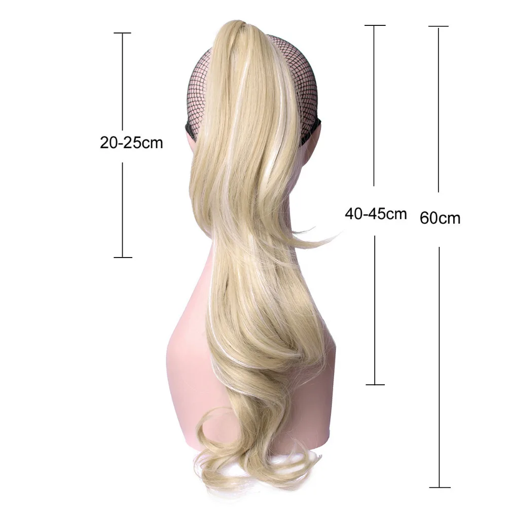 Delice 24inch Women's Long Layered Curly Ponytail High Temperature Fiber Synthetic Claw Ponytails Hair Piece 160g/pc Delice 24inch Women's Long Layered Curly Ponytail High Temperature Fiber Synthetic Claw Ponytails Hair Piece 160g/pc